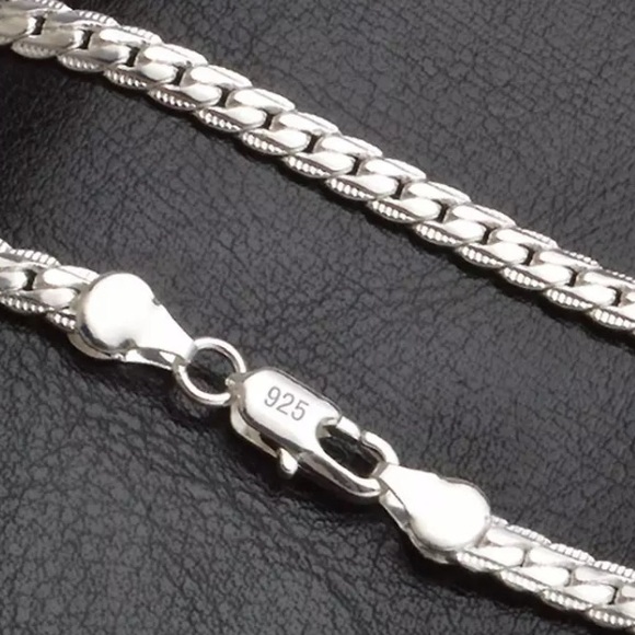 NEW S925 Sterling Silver Bracelet 5MM Snake Chain - Picture 5 of 8